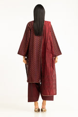 UAE-3PC Jacquard Embroidered Suit IUSTKSD-910