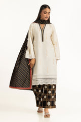 UAE-3PC Jacquard Embroidered Suit IUSTKSD-951