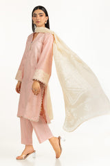 UAE-3PC Jacquard Embroidered Suit IUSTKSD-987