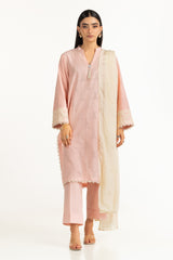 UAE-3PC Jacquard Embroidered Suit IUSTKSD-987
