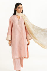 UAE-3PC Jacquard Embroidered Suit IUSTKSD-987