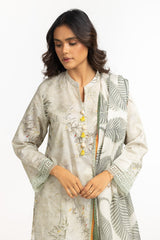 UAE-3PC Jacquard Printed Suit IUSTKSD-683
