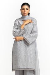 UAE-3PC Lawn Embroidered Suit IUSTKSD-579
