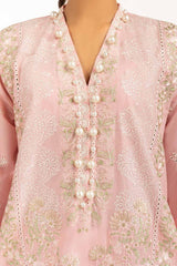 UAE-3PC Lawn Embroidered Suit IUSTKSD-734