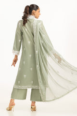 UAE-3PC Lawn Embroidered Suit IUSTKSD-735