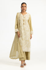 UAE-3PC Lawn Embroidered Suit IUSTKSD-768