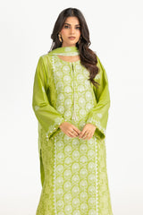 UAE-3PC Lawn Embroidered Suit IUSTKSD-787