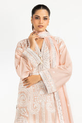 UAE-3PC Lawn Embroidered Suit IUSTKSD-788