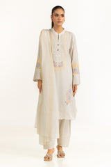 UAE-3Pc Lawn Embroidered Suit IUSTKSD-868
