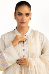 UAE-3Pc Lawn Embroidered Suit IUSTKSD-868