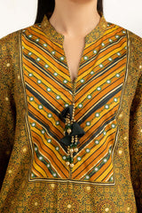 UAE-3PC Lawn Gold Printed Suit IUSTKSD-1069