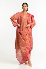 UAE-3PC Lawn Gold Printed Suit IUSTKSD-457