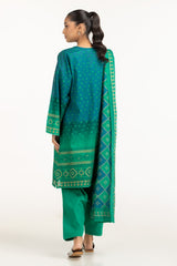 UAE-3PC Lawn Gold Printed Suit IUSTKSD-555