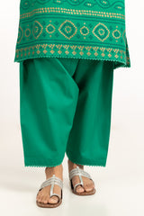 UAE-3PC Lawn Gold Printed Suit IUSTKSD-555