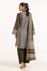 UAE-3PC Lawn Gold Printed Suit IUSTKSD-598