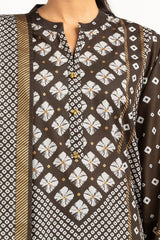 UAE-3PC Lawn Gold Printed Suit IUSTKSD-598