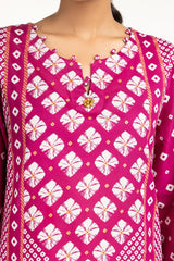 UAE-3PC Lawn Gold Printed Suit IUSTKSD-599