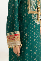 UAE-3PC Lawn Gold Printed Suit With Embroidered  IUSTKSD-731
