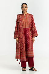 UAE-3PC Lawn Lacquer Printed Suit IUSTKSD-513