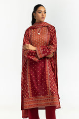 UAE-3PC Lawn Lacquer Printed Suit IUSTKSD-513
