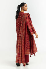 UAE-3PC Lawn Lacquer Printed Suit IUSTKSD-513