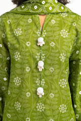 UAE-3PC Lawn Lacquer Printed Suit IUSTKSD-611