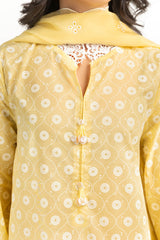 UAE-3PC Lawn Lacquer Printed Suit IUSTKSD-712