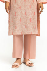 UAE-3PC Lawn Lacquer Printed Suit With Embroidered IUSTKSD-537