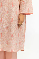 UAE-3PC Lawn Lacquer Printed Suit With Embroidered IUSTKSD-537
