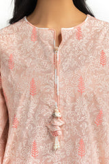 UAE-3PC Lawn Lacquer Printed Suit With Embroidered IUSTKSD-537
