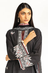 UAE-3PC Lawn Lacquer Printed Suit With Embroidered IUSTKSD-953