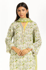 UAE-3PC Lawn Printed Suit IUSTKSD-1057
