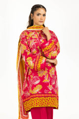 UAE-3PC Lawn Printed Suit IUSTKSD-1093