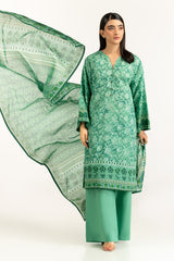 UAE-3PC Lawn Printed Suit IUSTKSD-1109