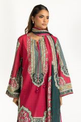 UAE-3PC Lawn Printed Suit IUSTKSD-1110