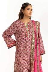 UAE-3PC Lawn Printed Suit IUSTKSD-1122