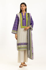 UAE-3PC Lawn Printed Suit IUSTKSD-1168