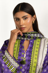 UAE-3PC Lawn Printed Suit IUSTKSD-1168