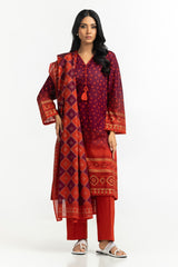 UAE-3PC Lawn Printed Suit IUSTKSD-554