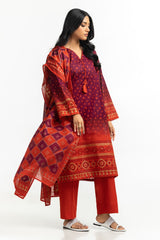 UAE-3PC Lawn Printed Suit IUSTKSD-554
