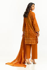 UAE-3PC Lawn Printed Suit IUSTKSD-572