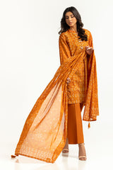 UAE-3PC Lawn Printed Suit IUSTKSD-572