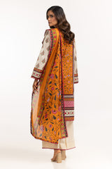 UAE-3PC Lawn Printed Suit IUSTKSD-663