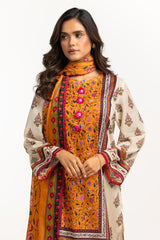 UAE-3PC Lawn Printed Suit IUSTKSD-663