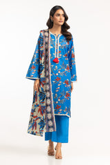 UAE-3PC Lawn Printed Suit IUSTKSD-702