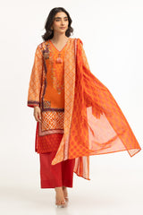 UAE-3PC Lawn Printed Suit IUSTKSD-713