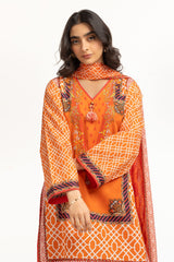 UAE-3PC Lawn Printed Suit IUSTKSD-713