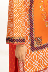 UAE-3PC Lawn Printed Suit IUSTKSD-713