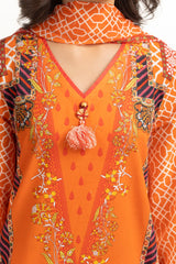 UAE-3PC Lawn Printed Suit IUSTKSD-713