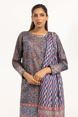 UAE-3PC Lawn Printed Suit IUSTKSD-803